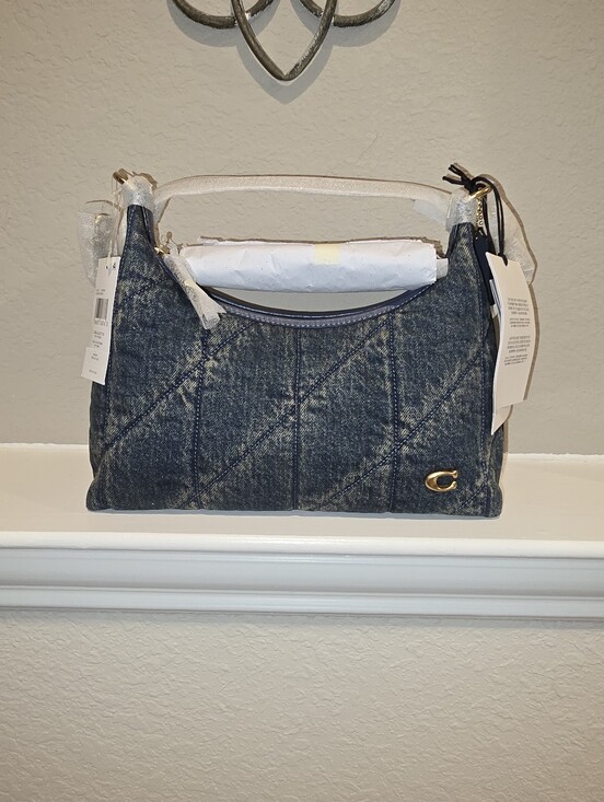 Coach Handbags - Coach Juliet 25 Denim Quilted Shoulder Bag in Dark Indigo